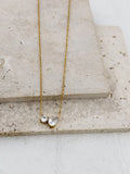 Ατσάλινο Κολιέ Two Stones Crystal Minimal
