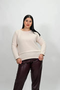 voice fashion Μπλούζα πλεκτή basic με στρογγυλή λαιμόκοψη