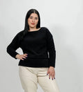 voice fashion Γυναικεία Πλεκτή Μπλούζα με Μακρύ Μανίκι