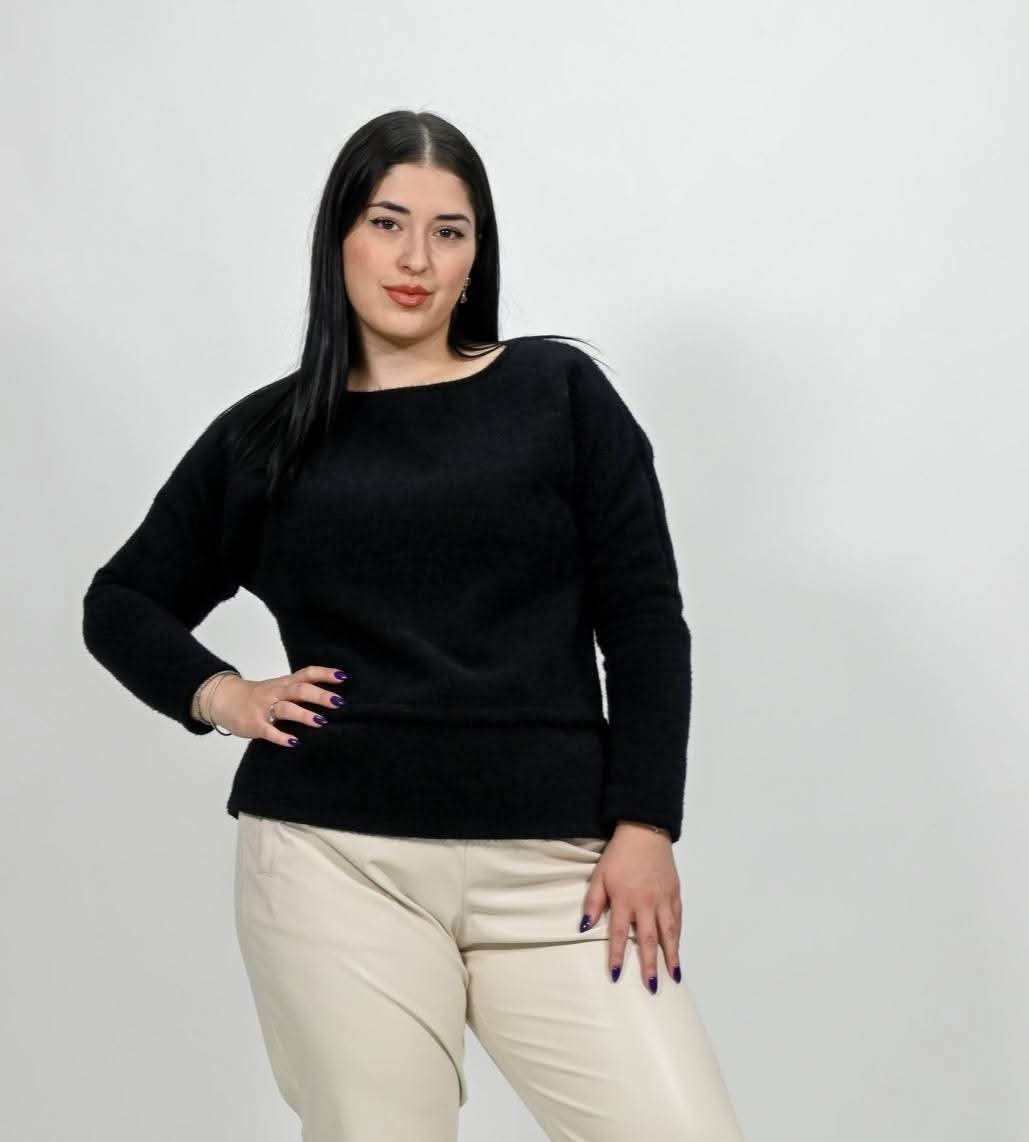 voice fashion Γυναικεία Πλεκτή Μπλούζα με Μακρύ Μανίκι