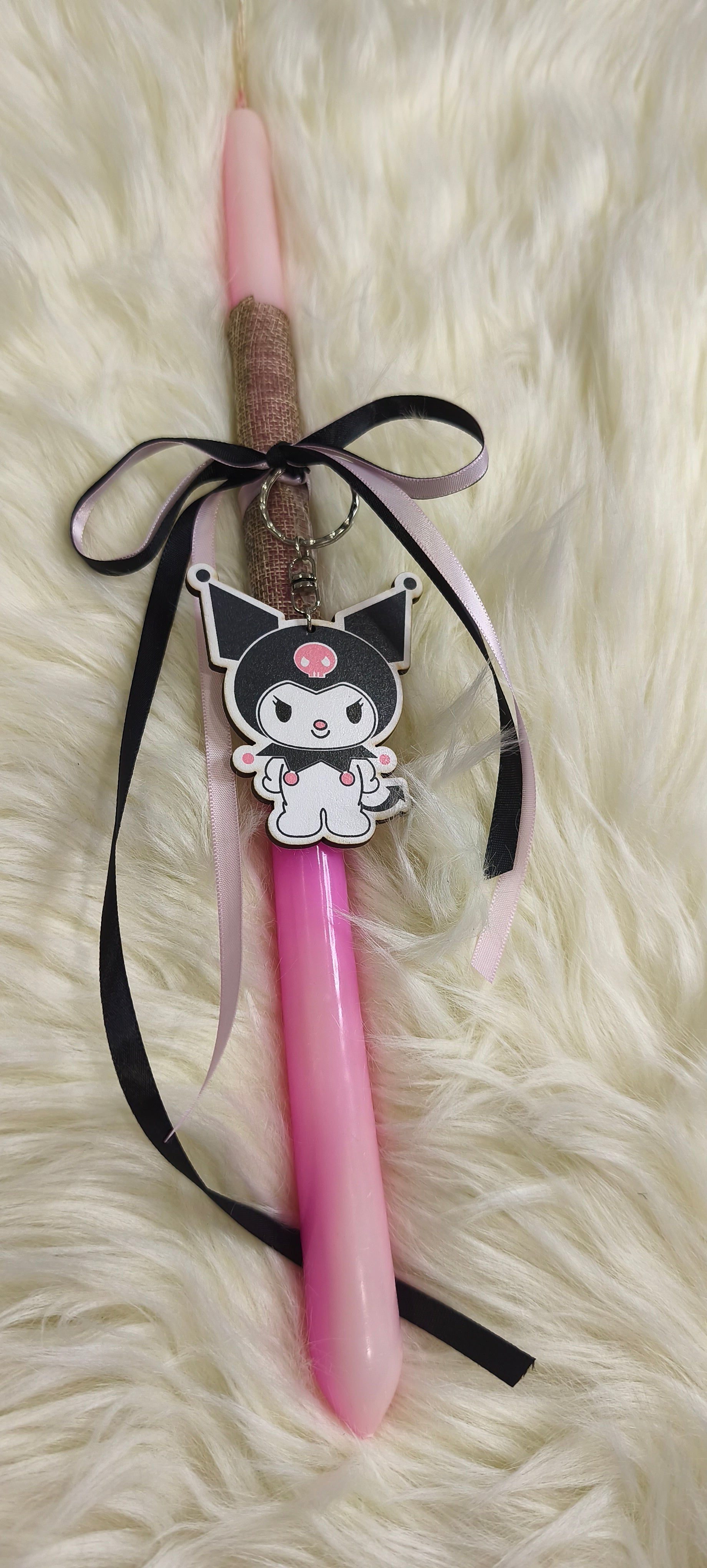 Παιδική Πασχαλινή Λαμπάδα Kuromi με Μπρελόκ