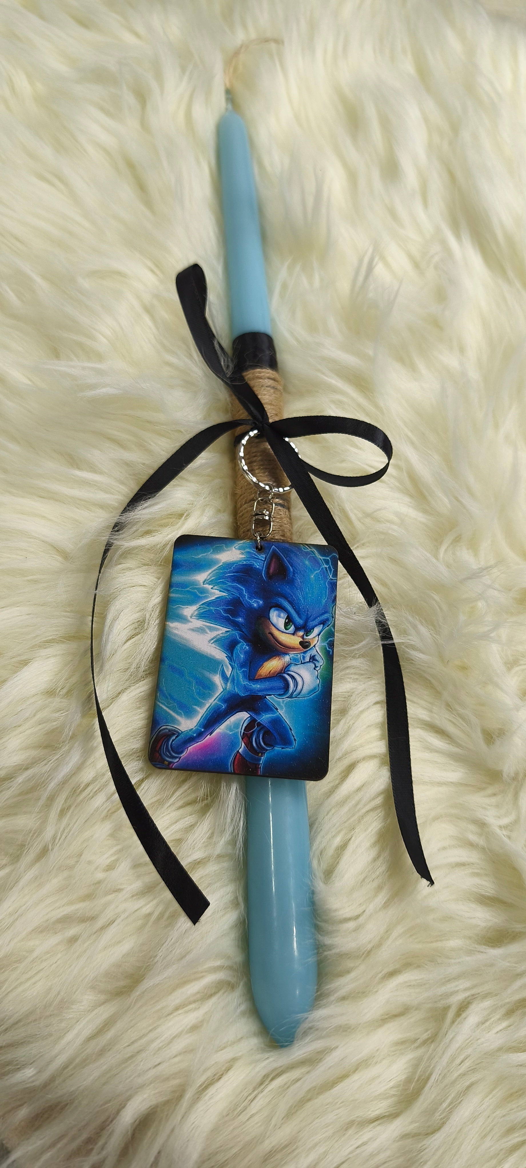Παιδική Πασχαλινή Λαμπάδα Sonic με Μπρελόκ