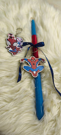 Παιδική Πασχαλινή Λαμπάδα Spiderman με Μπρελόκ