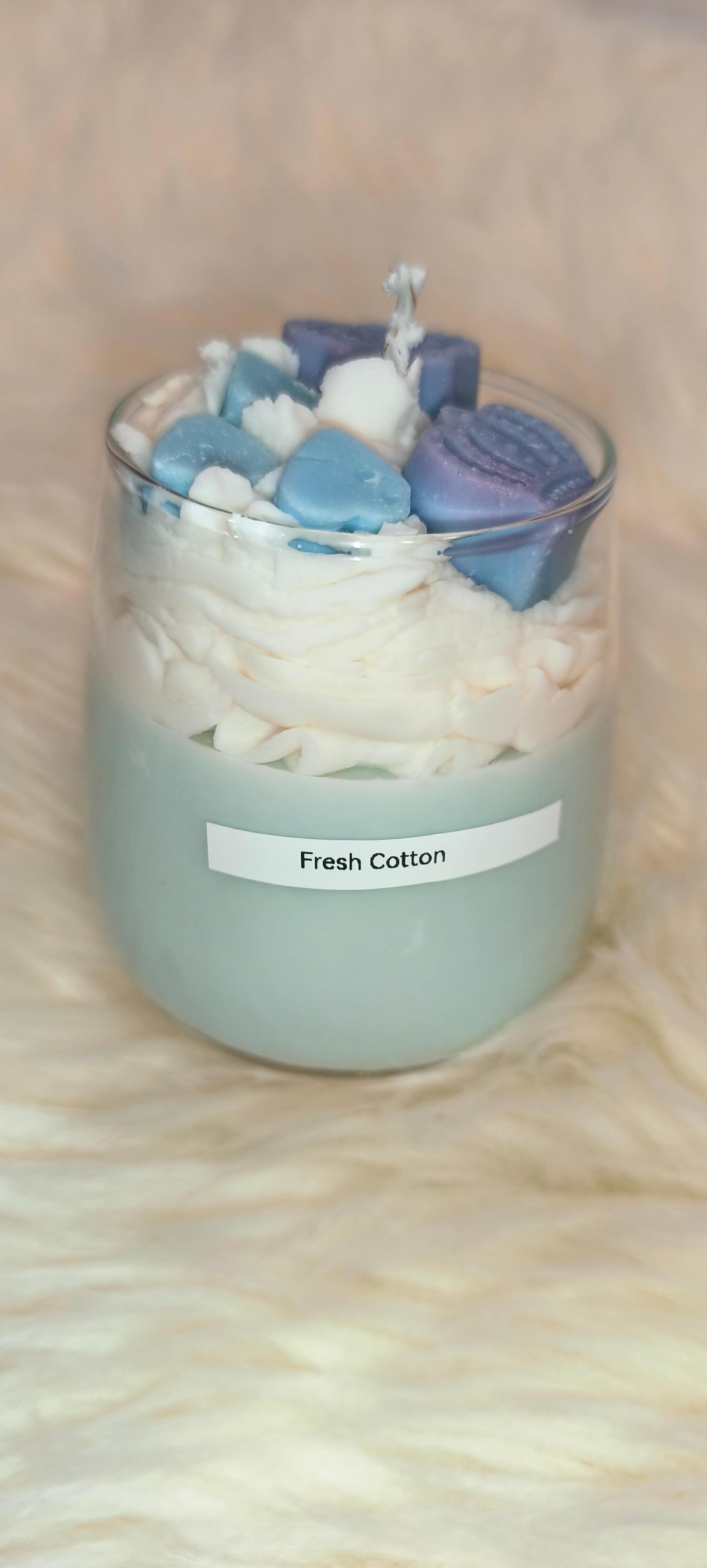 Χειροποίητο Αρωματικό Κερί “Fresh Cotton” σε Γυάλινο Ποτήρι