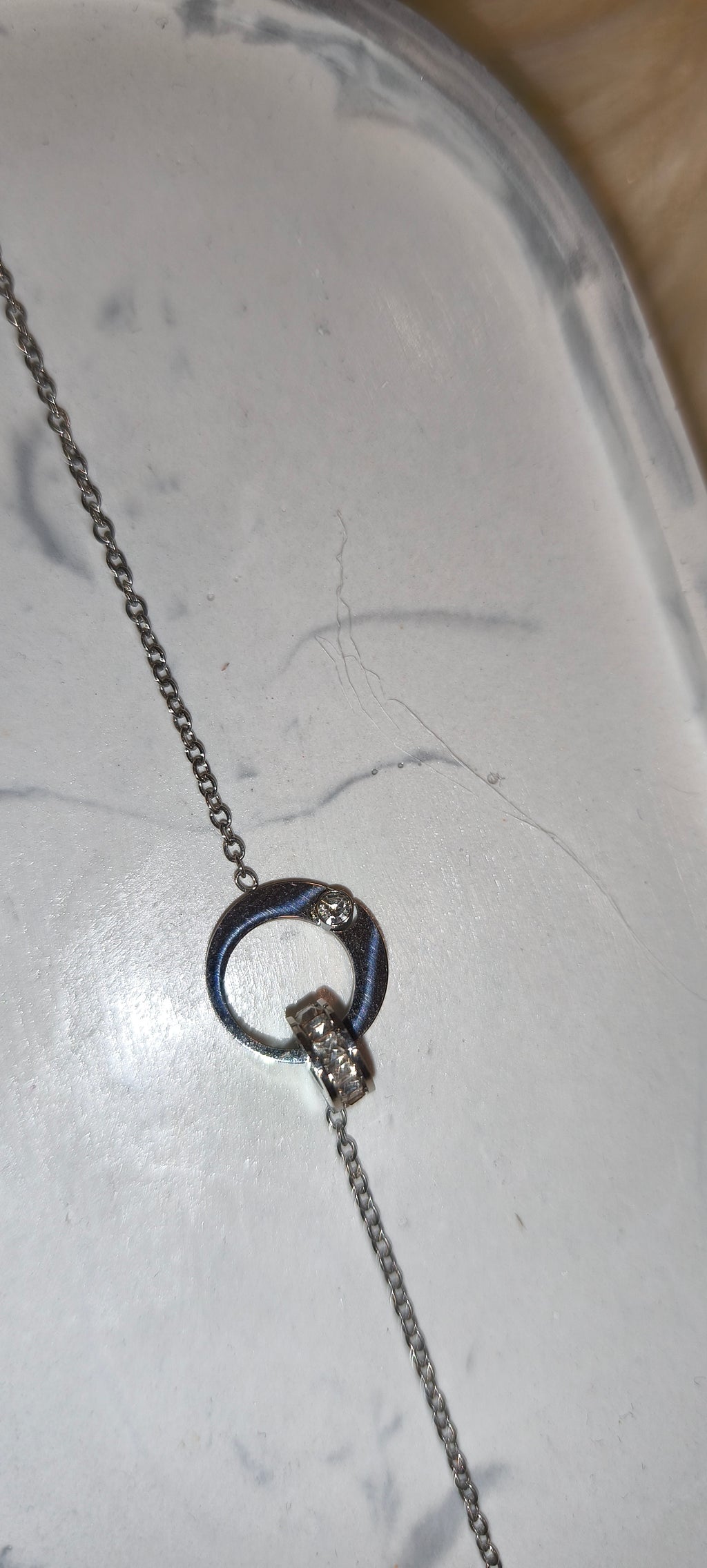 Modern Circle Bracelet από Ανοξείδωτο Ατσάλι με Διακοσμητικές Πέτρες
