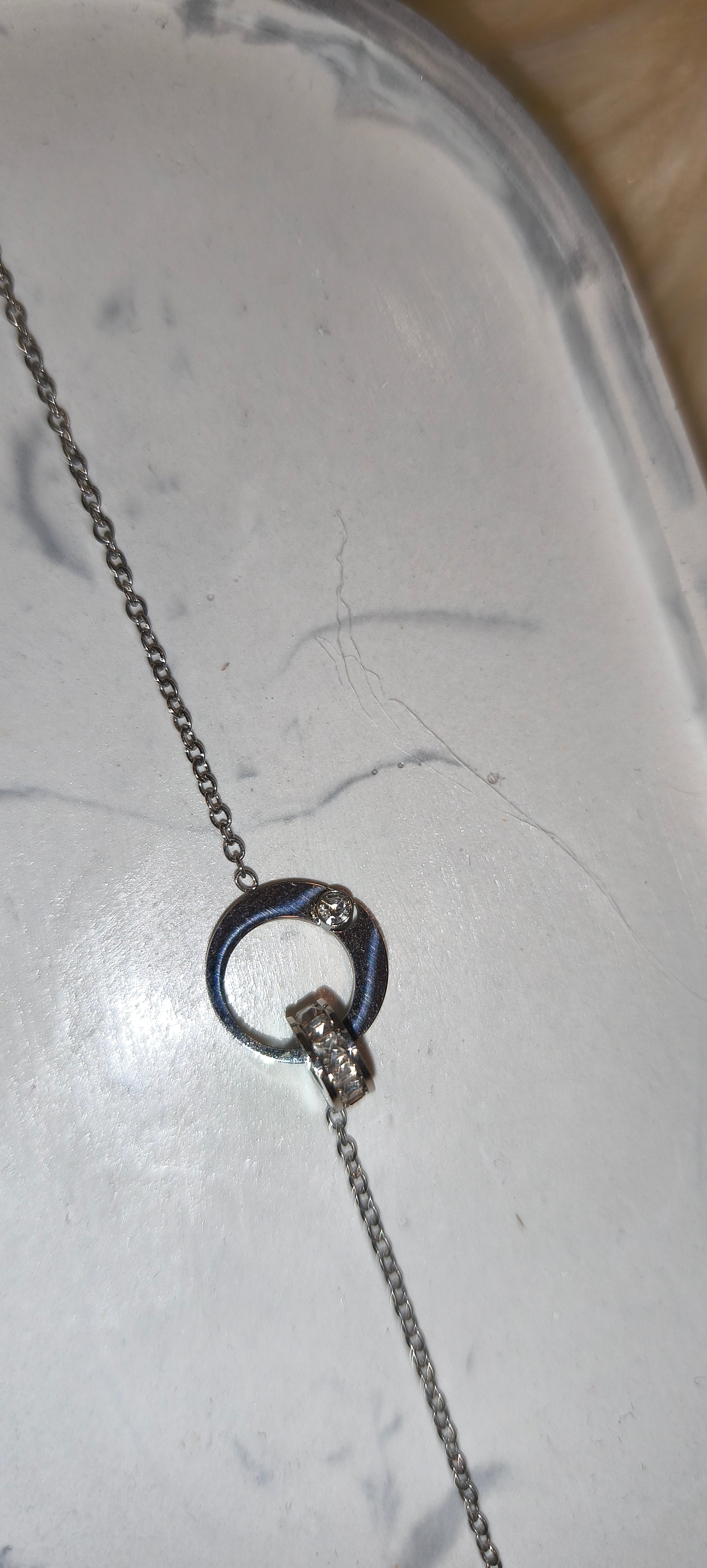Modern Circle Bracelet από Ανοξείδωτο Ατσάλι με Διακοσμητικές Πέτρες