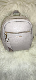 Maxfly Signature Monogram Backpack – Γυναικείο Σακίδιο Πλάτης σε Light Grey/Stone Απόχρωση