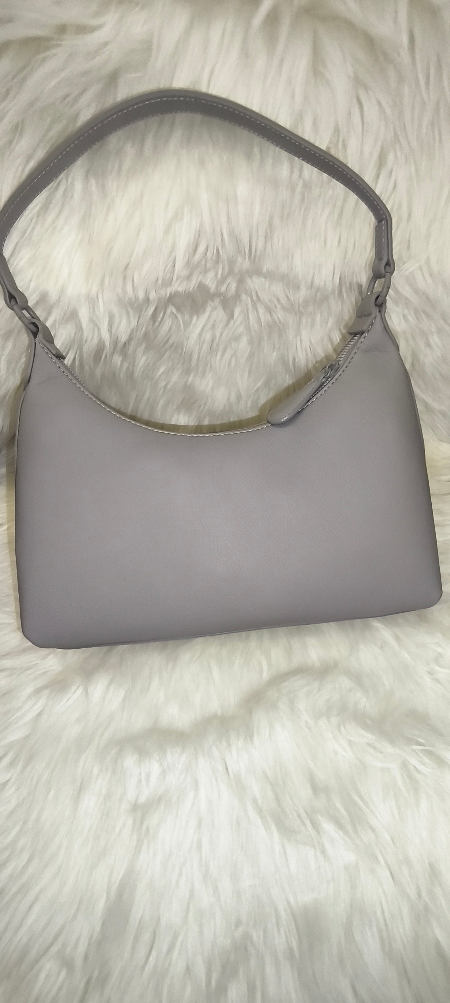 David Jones Stone Grey Shoulder Bag – Minimal Τσάντα Ώμου σε Γκρι-Ποντικί Απόχρωση