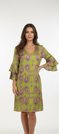 Juicy Girl Φόρεμα mini με paisley σχέδιο και καμπάνα μανίκια